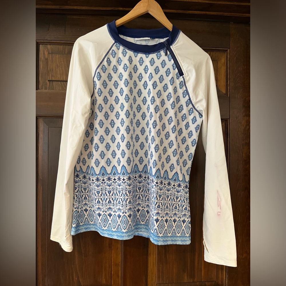 Cabana Life Sun Protective Zipper Rash Guard (Size L)